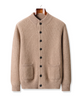 The Ledbury cashmere overshirt, front on hanger