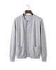 The Wendover merino button cardigan, front on hanger