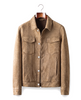 The Mayfair — Suede Trucker Jacket — front