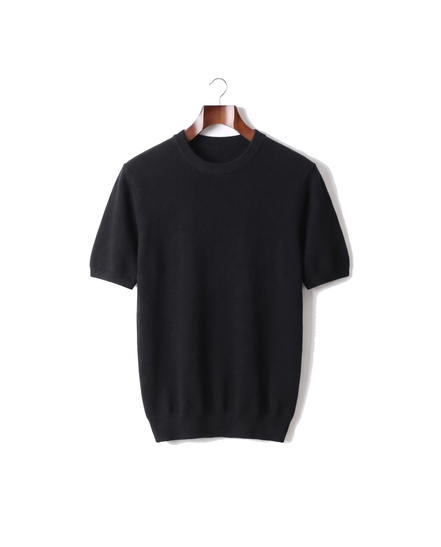 The Aldwych cashmere tee — Black
