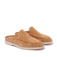 The Sloane — Suede Mules — Tan