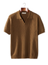 The Henley — Open-Collar Knit Polo — front