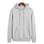 The Ashdown merino hooded jumper, front on hanger
