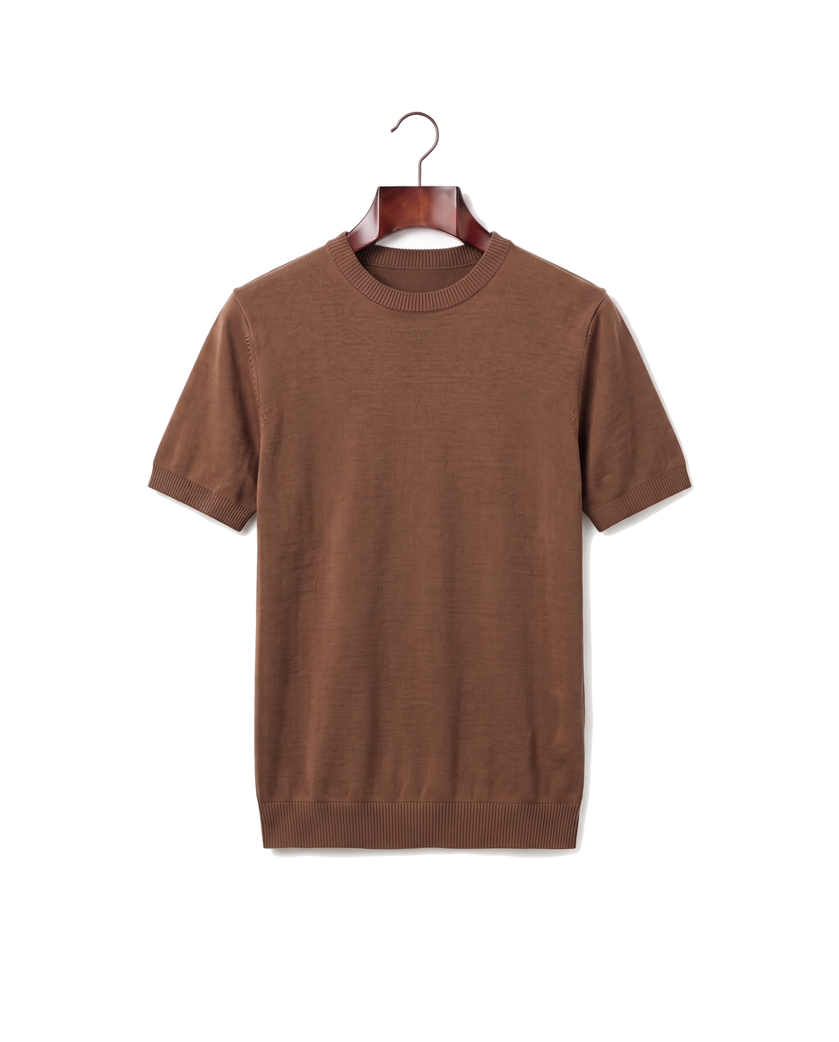 The Hanbury Knitted Crewneck Tee — Coffee