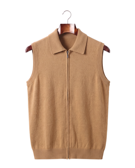 The Windsor — Cashmere Gilet — Camel