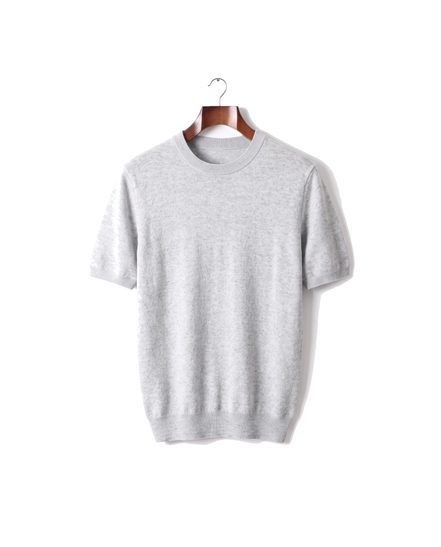 The Aldwych cashmere tee — Light Gray
