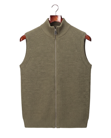 The Hartley — Zip Gilet — Olive