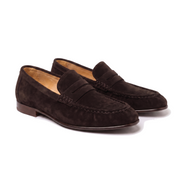 The Hampton — Suede Penny Loafers — front