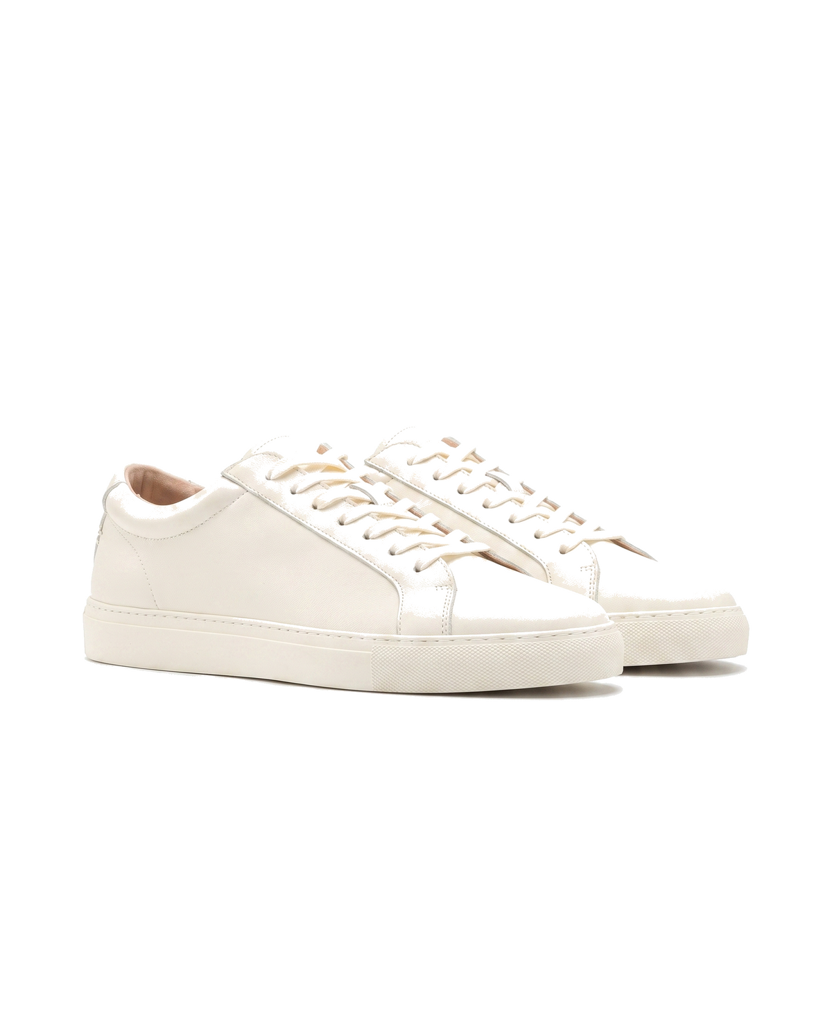 The Stanmore leather sneaker — Ivory, front