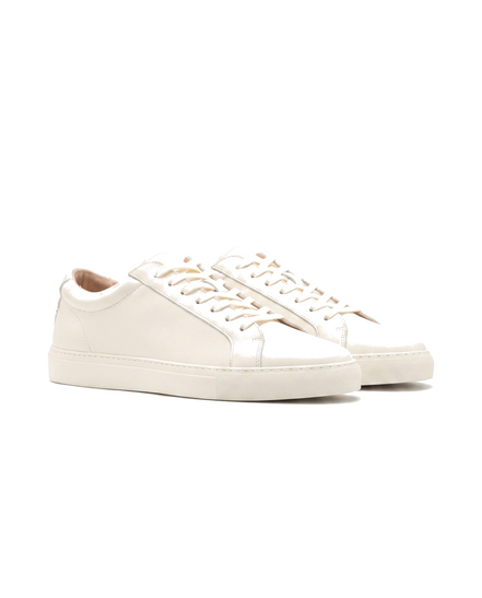 The Stanmore leather sneaker — Ivory, front