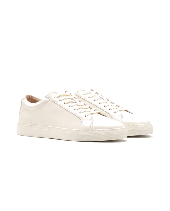 The Stanmore leather sneaker — Ivory, front
