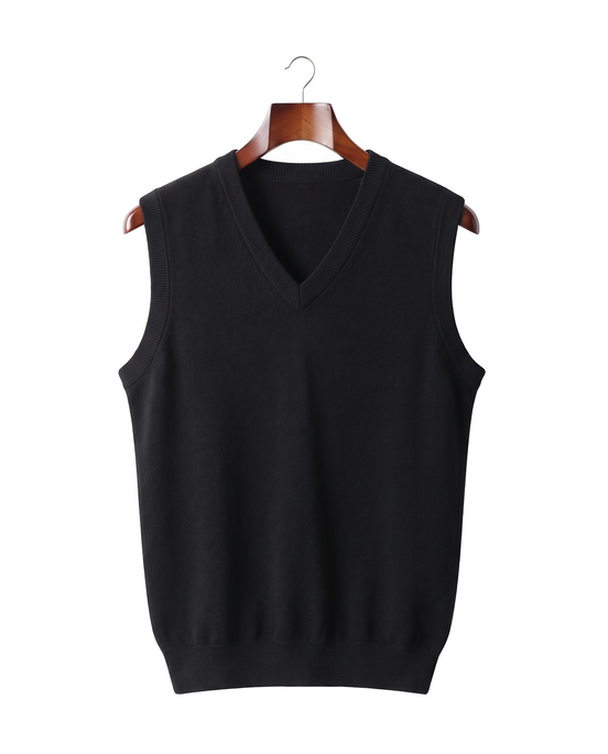 The Rutland — Merino Vest — Black
