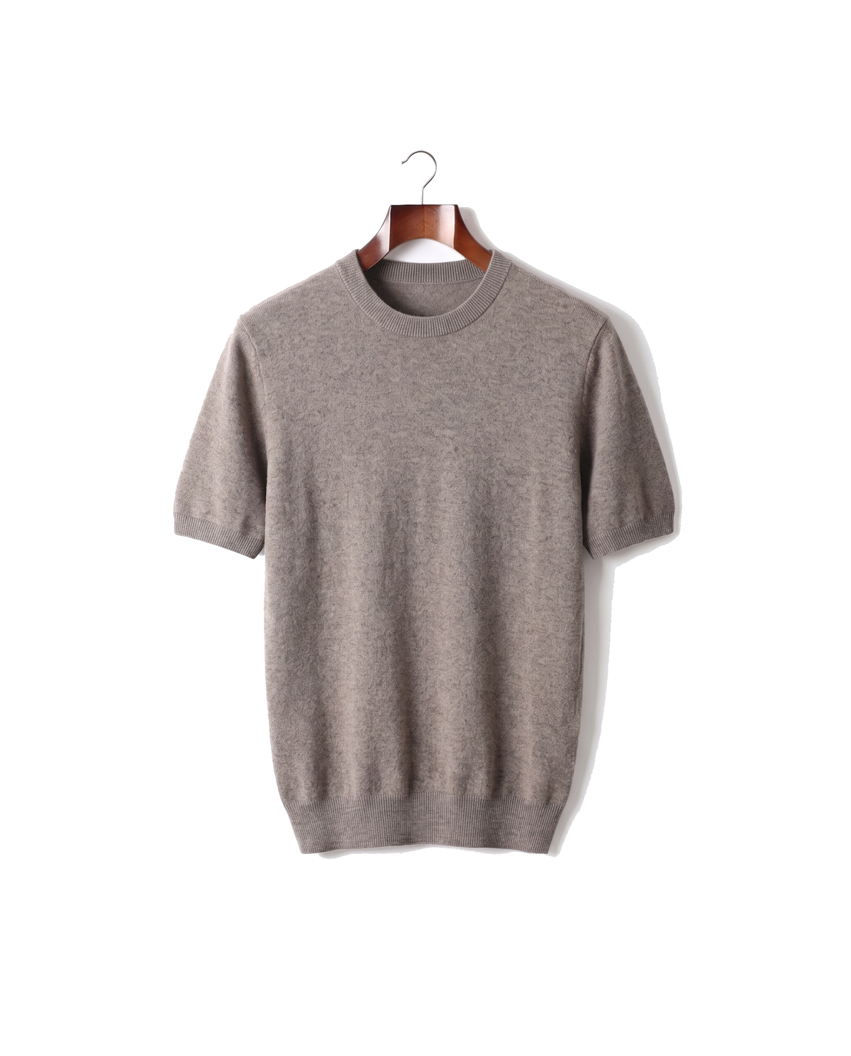 The Aldwych cashmere tee — Ashen Truffle