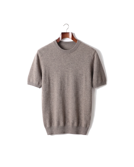The Aldwych cashmere tee — Ashen Truffle