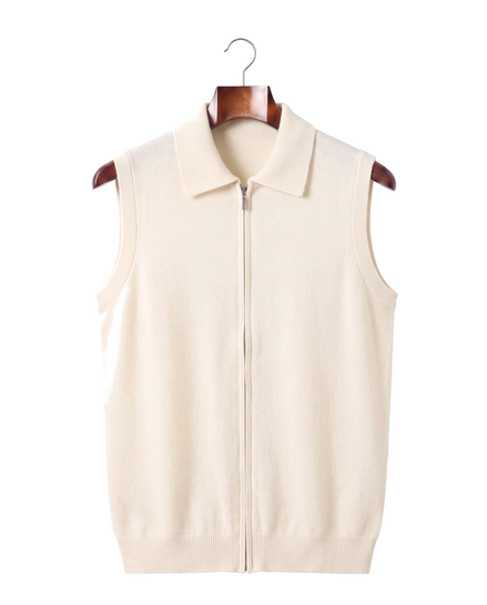 The Windsor — Cashmere Gilet — Cream White