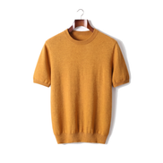 The Aldwych cashmere tee — Honey Mustard