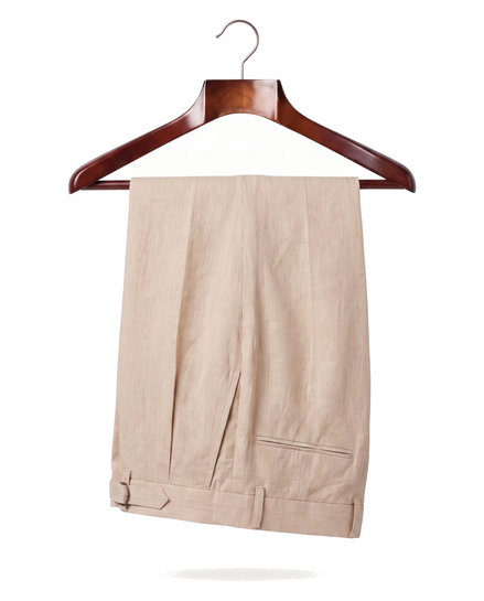 The Tenby — Pleated Linen Shorts — front