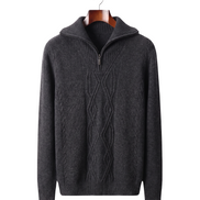 The Whitby — Merino Half-Zip — Dark Gray
