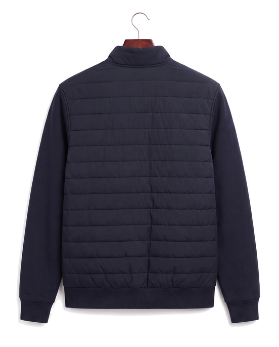 The Kensington — Quilted Knit Hybrid Jacket — back