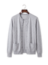 The Wendover merino button cardigan, front on hanger