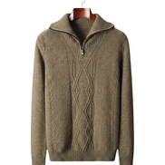 The Whitby — Merino Half-Zip — Olive