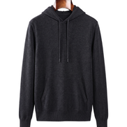 The Ashdown merino hooded jumper — Dark Gray