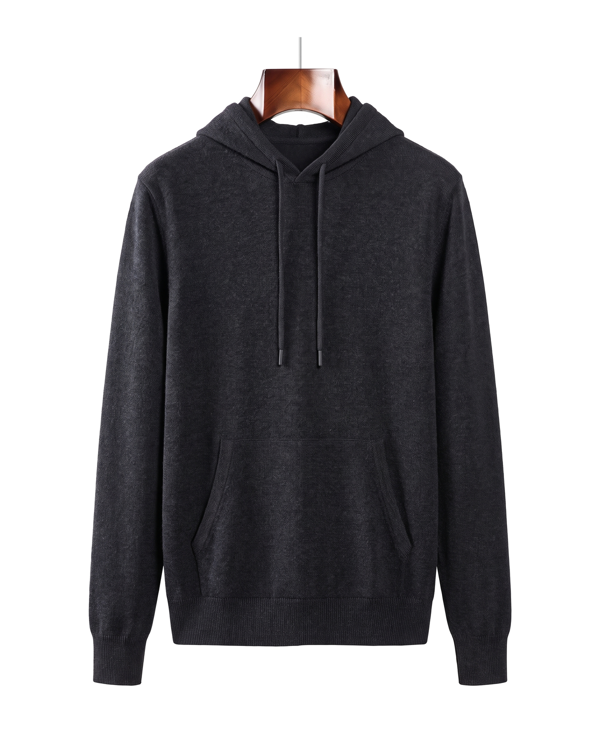 The Ashdown merino hooded jumper — Dark Gray