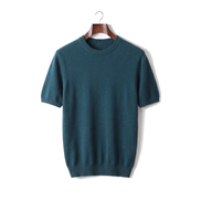 The Aldwych cashmere tee — Deep Atlantic