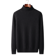 The Langham — Merino Rollneck — Black