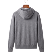 The Brackley merino zip-through hoodie, back on hanger