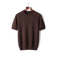 The Aldwych cashmere tee — Dark Brown