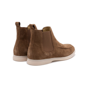 The Ashby suede Chelsea boot, rear and side view of the pair