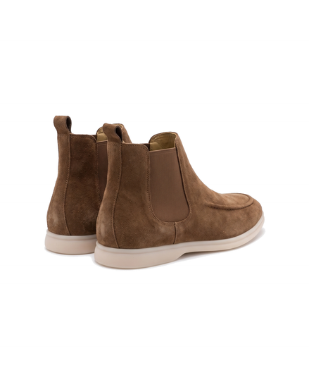 The Ashby suede Chelsea boot, rear and side view of the pair