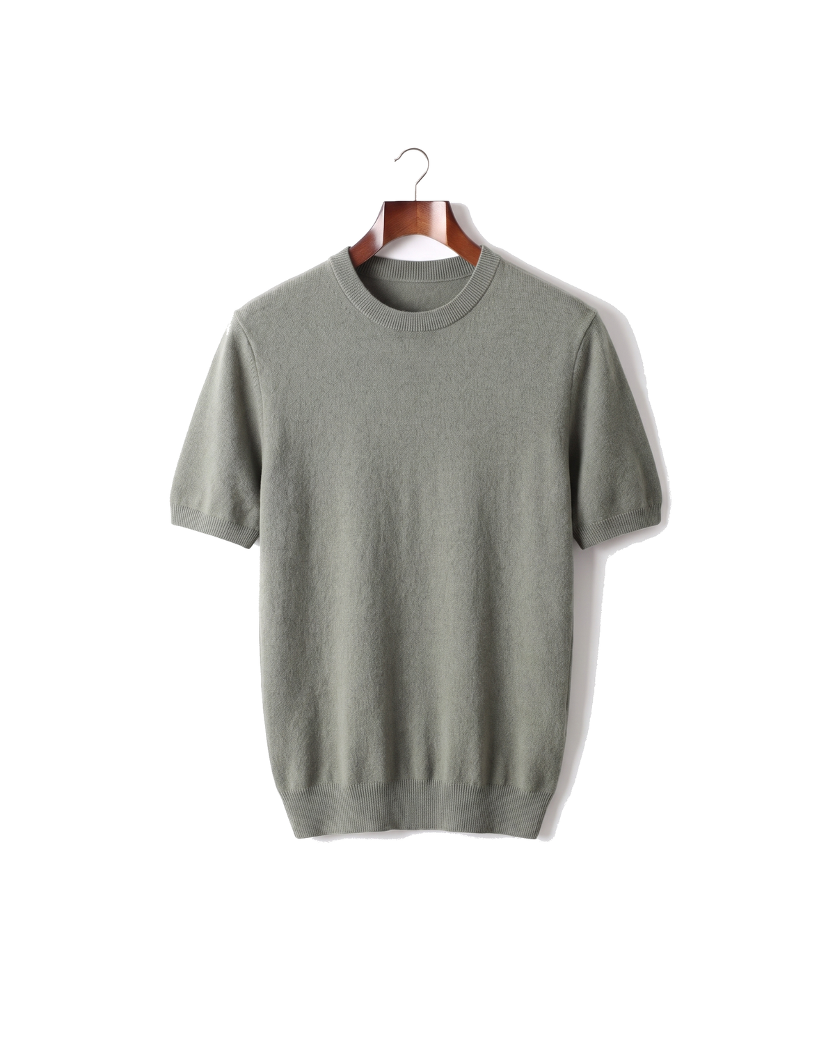 The Aldwych cashmere tee — Verdant Slate