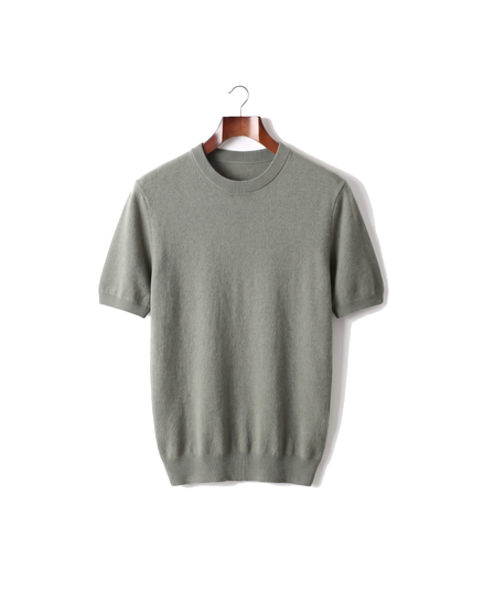 The Aldwych cashmere tee — Verdant Slate