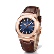 The Ascot — Leather Strap Watch — front