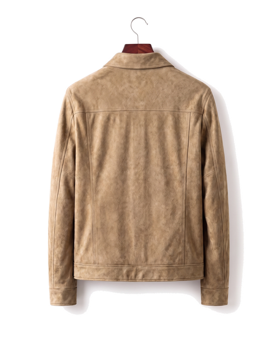 The Mayfair — Suede Trucker Jacket — back