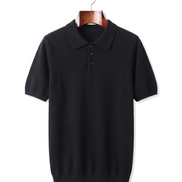 The Belgrave — Cashmere Knit Polo — Black