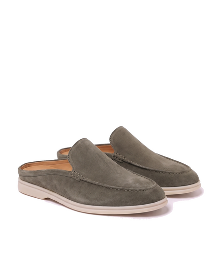 The Sloane — Suede Mules — Olive