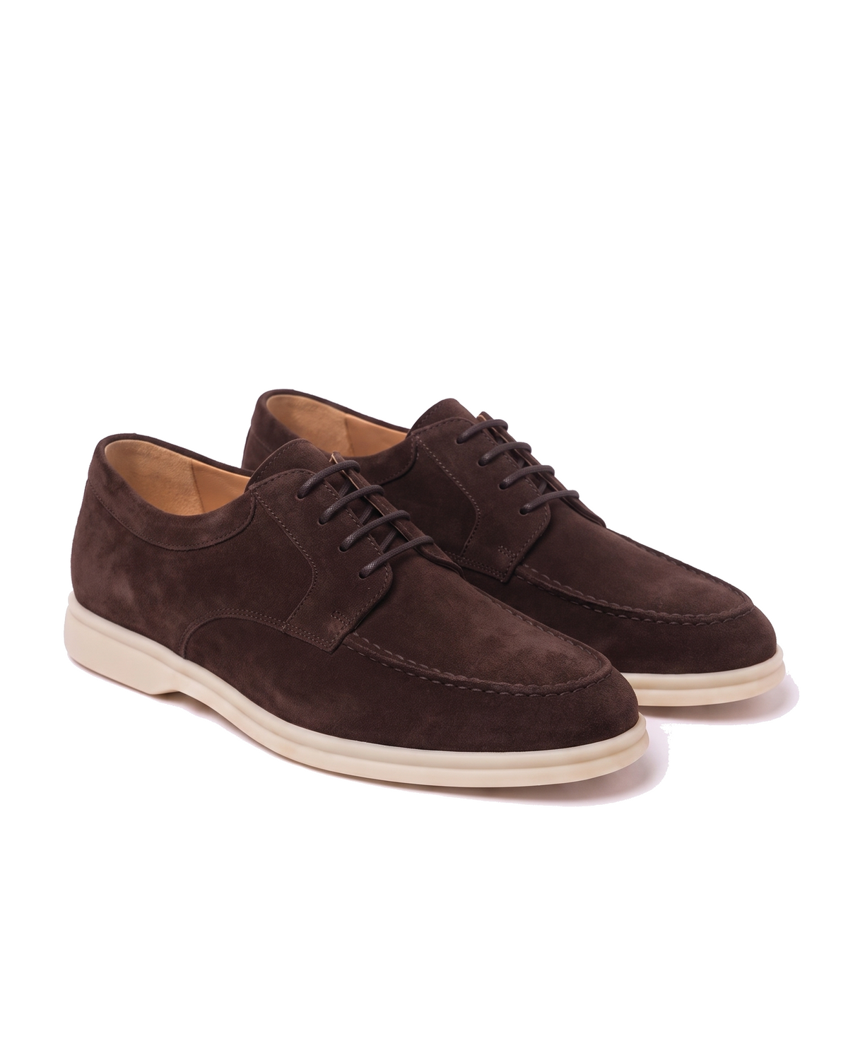 The Regent — Suede Apron Derby — Chocolate