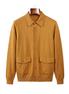 The Fairhaven knitted shirt jacket, front on hanger