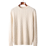The Malvern — Cable Crewneck — Cream White