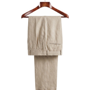 The Somerset — Pleated Linen Trousers — front