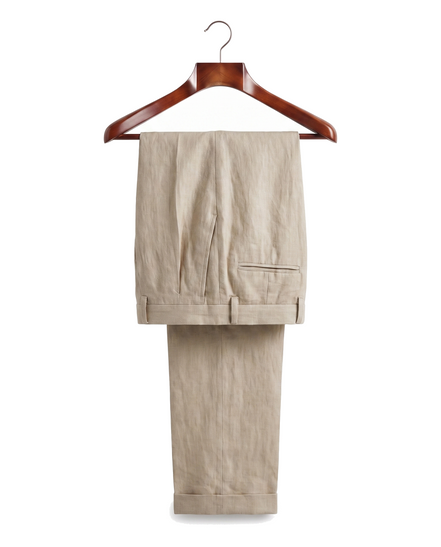 The Somerset — Pleated Linen Trousers — front