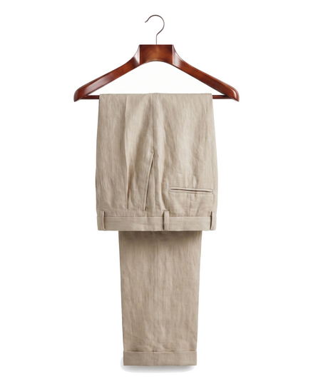 The Somerset — Pleated Linen Trousers — front