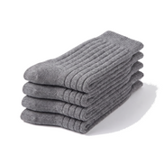 Ribbed Socks — Four-Pair Pack — Grey
