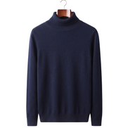 The Langham — Merino Rollneck — Navy Blue