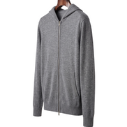 The Brackley merino zip-through hoodie — Gray