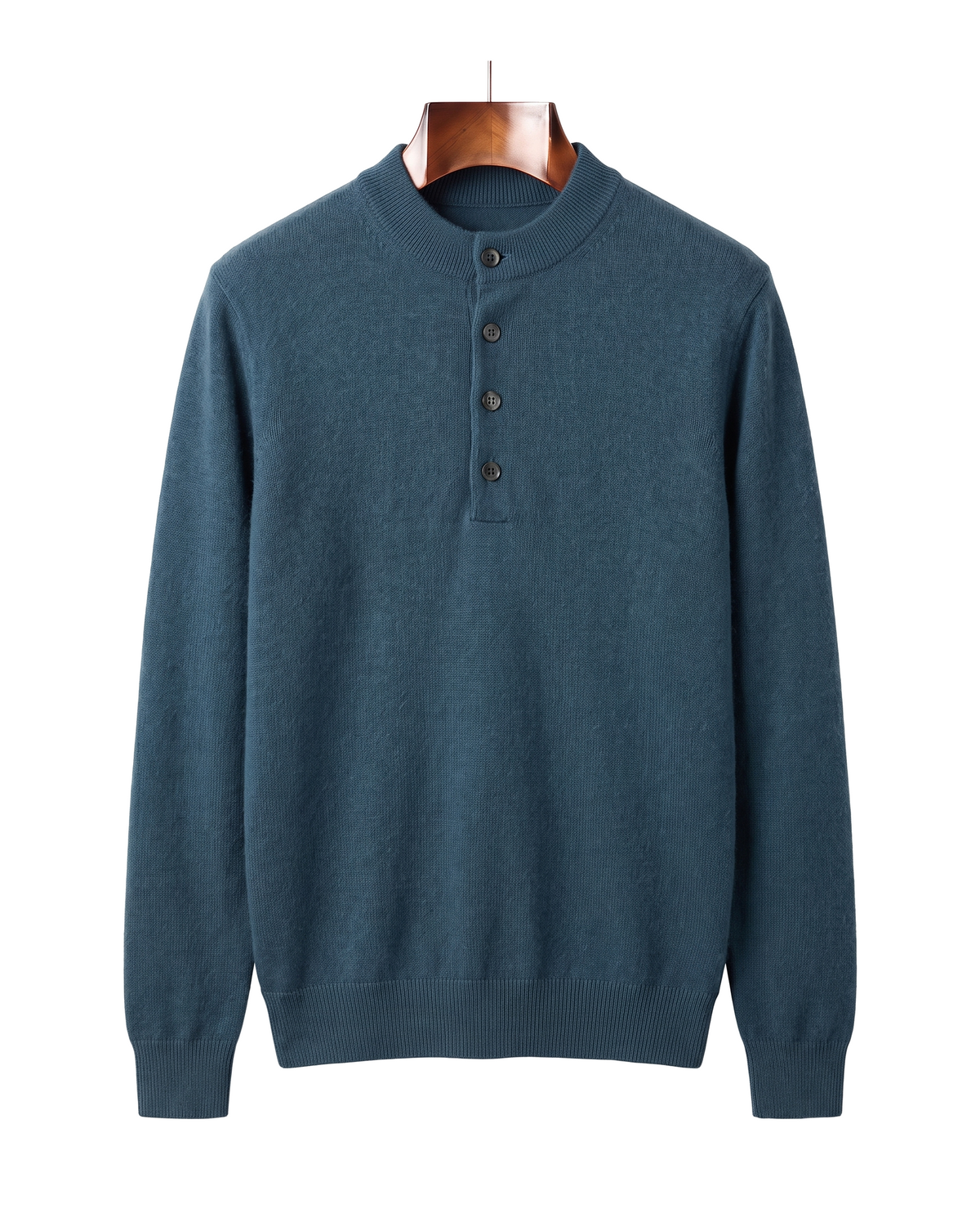 The Cheltenham cashmere henley — Sea Blue