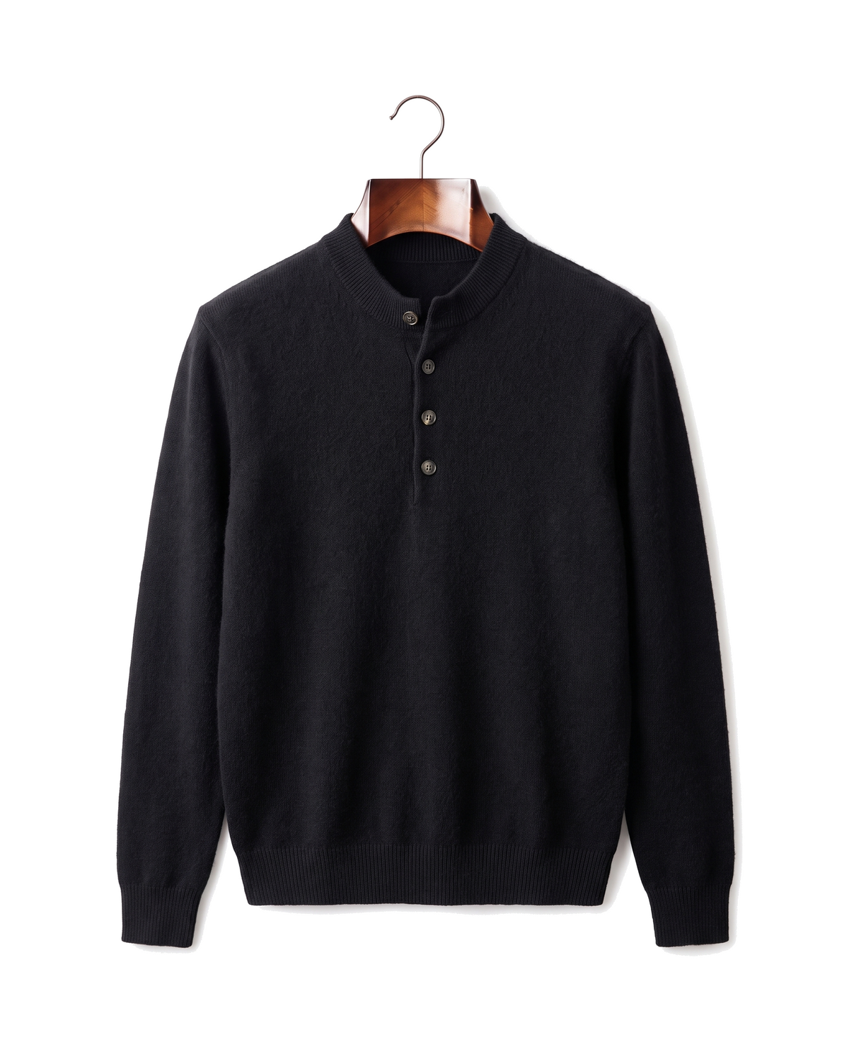 The Cheltenham cashmere henley — Black